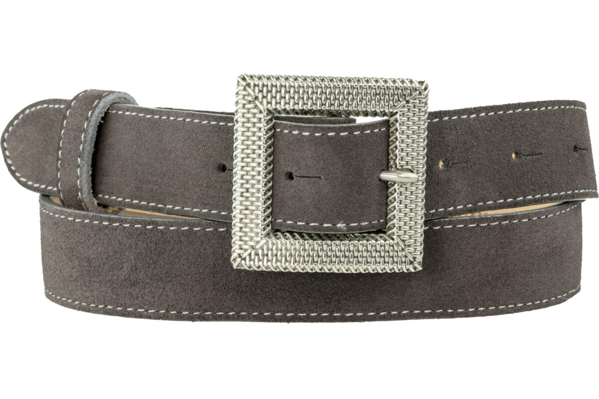 30mm Hessian Silver Square Buckle Peachy Belts