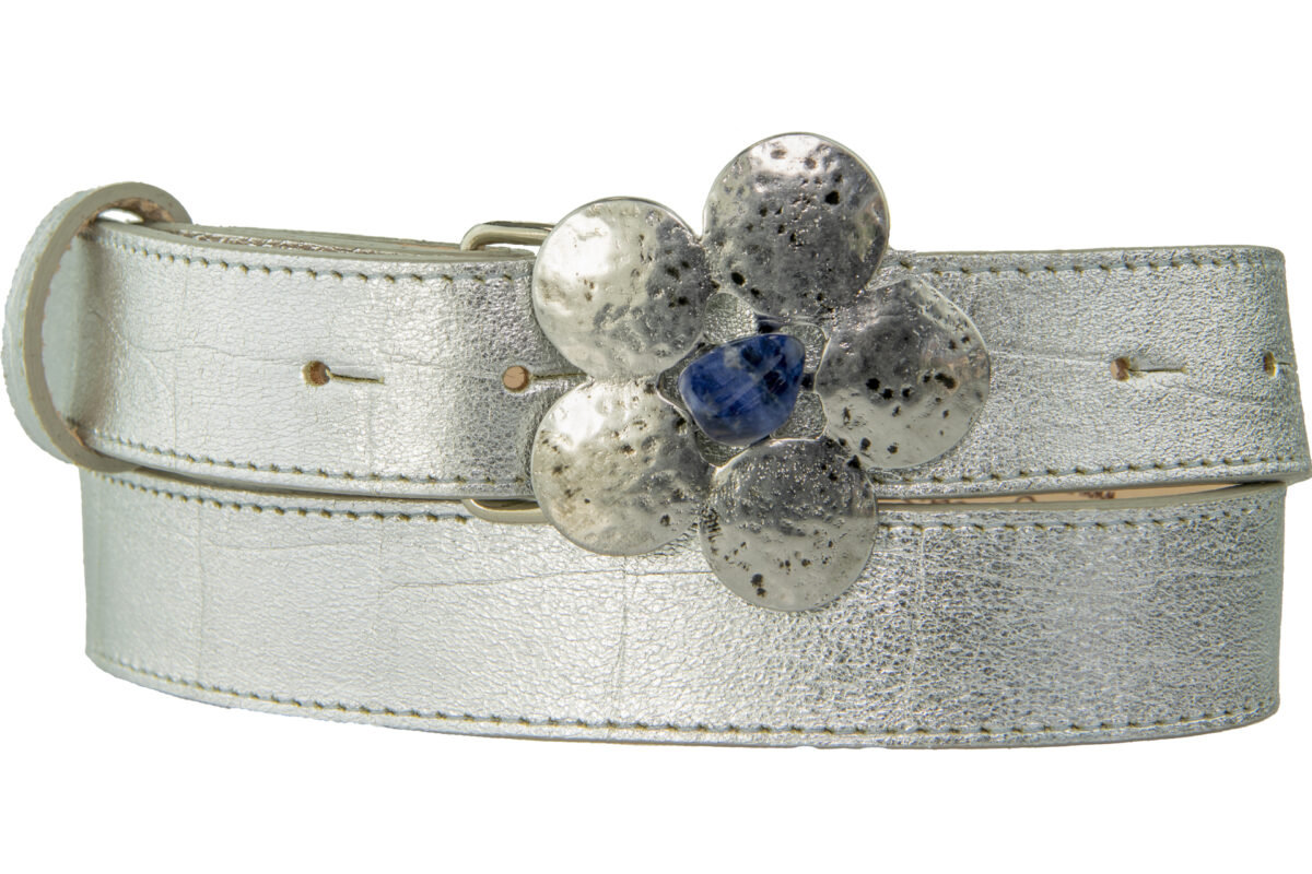 30mm Silver Croc Belt with 30mm Silver Russian Knot buckle - Image 3