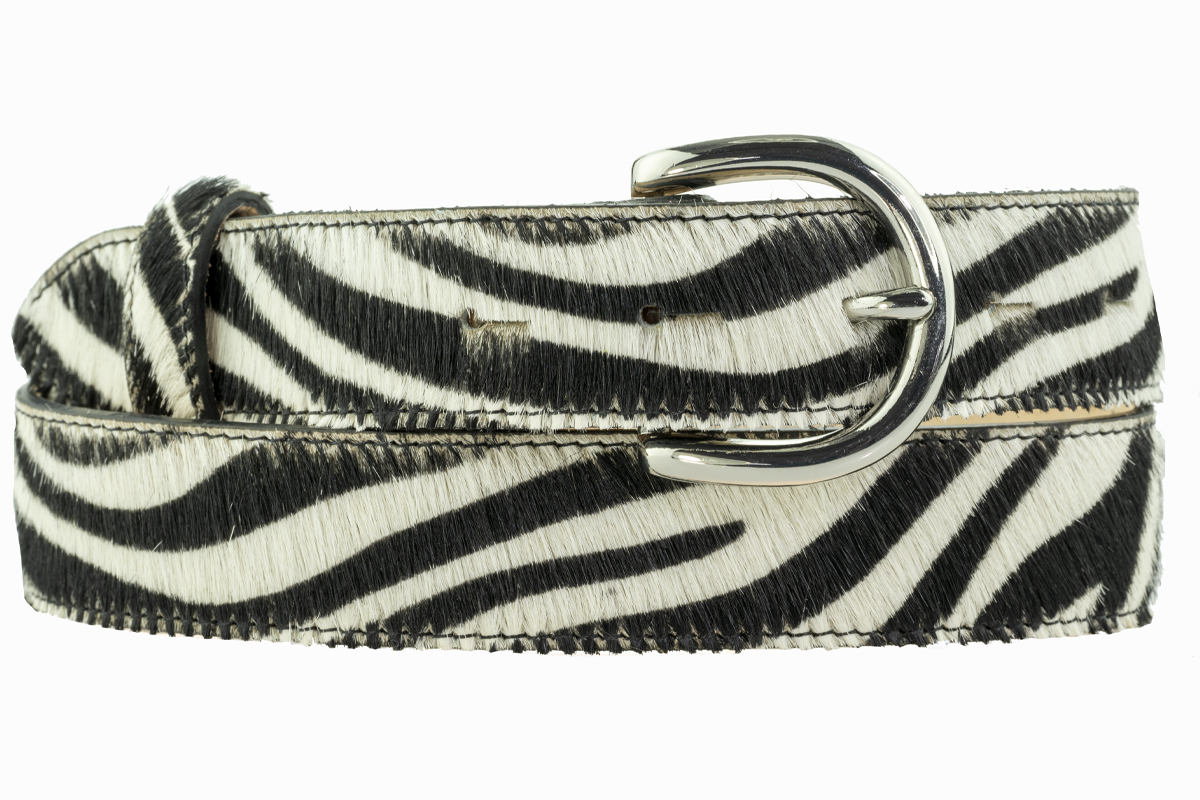 Zebra Cowhide Belt With Detachable Buckle (Width 30mm) Peachy Belts