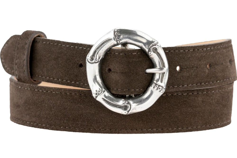 Ladies Silver Bamboo Round Belt Buckle (Fits: 30mm Belt) - Image 5