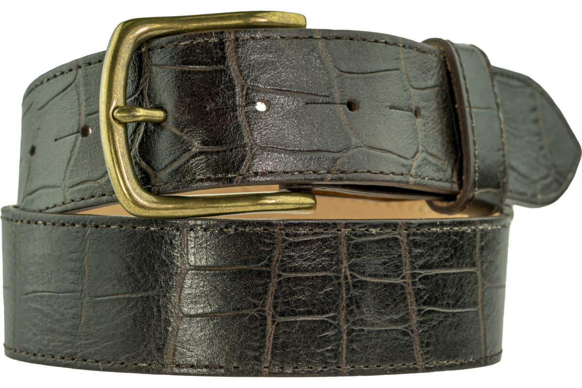 Peachy Belt Bag - Brown Croc Print - Image 5