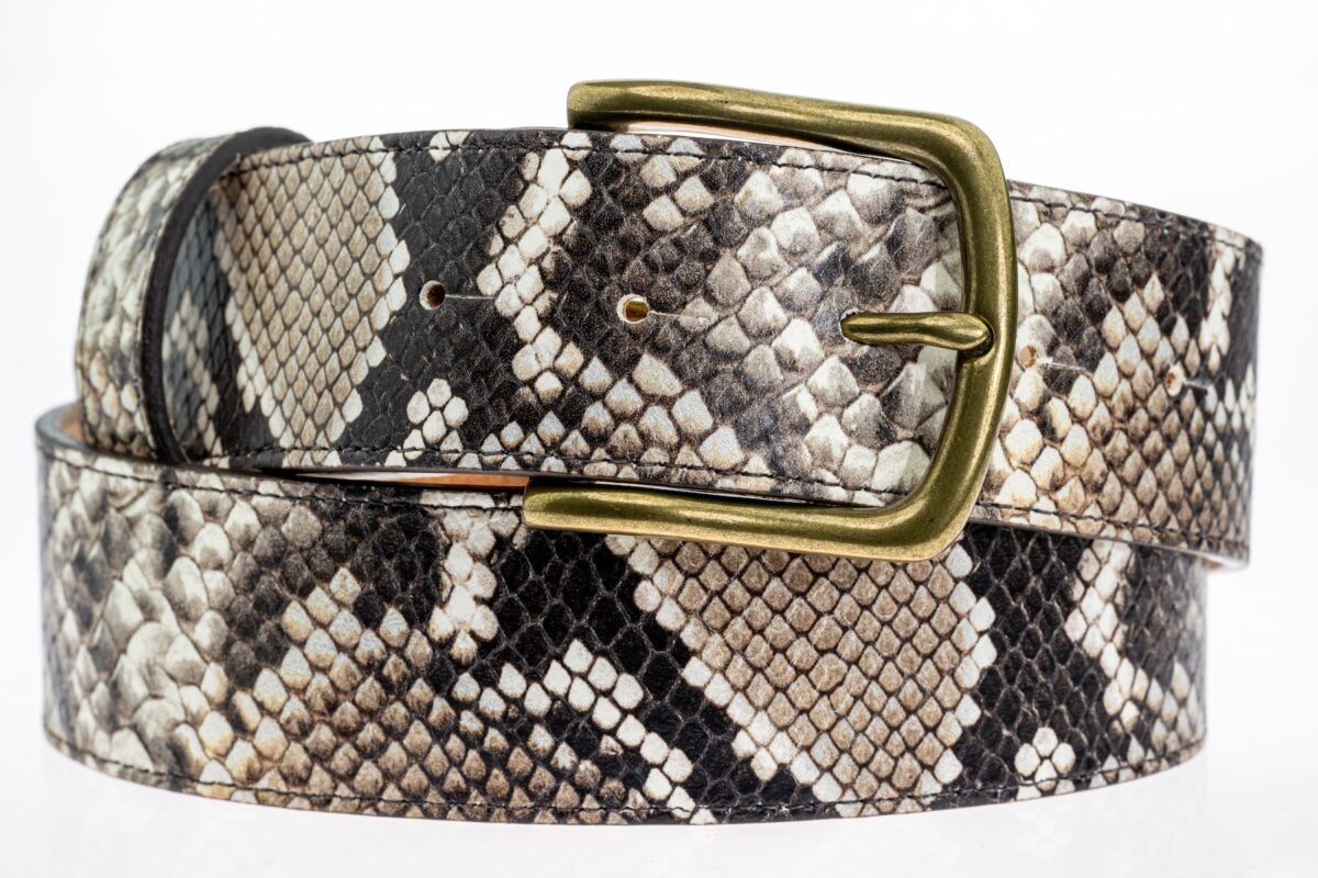 Brown Python print Belt (40mm) - Image 12