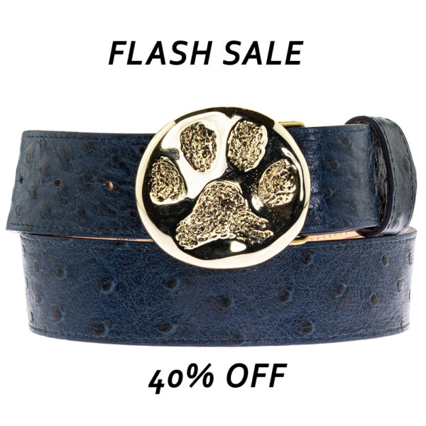 Gold Dog Paw Print Buckle