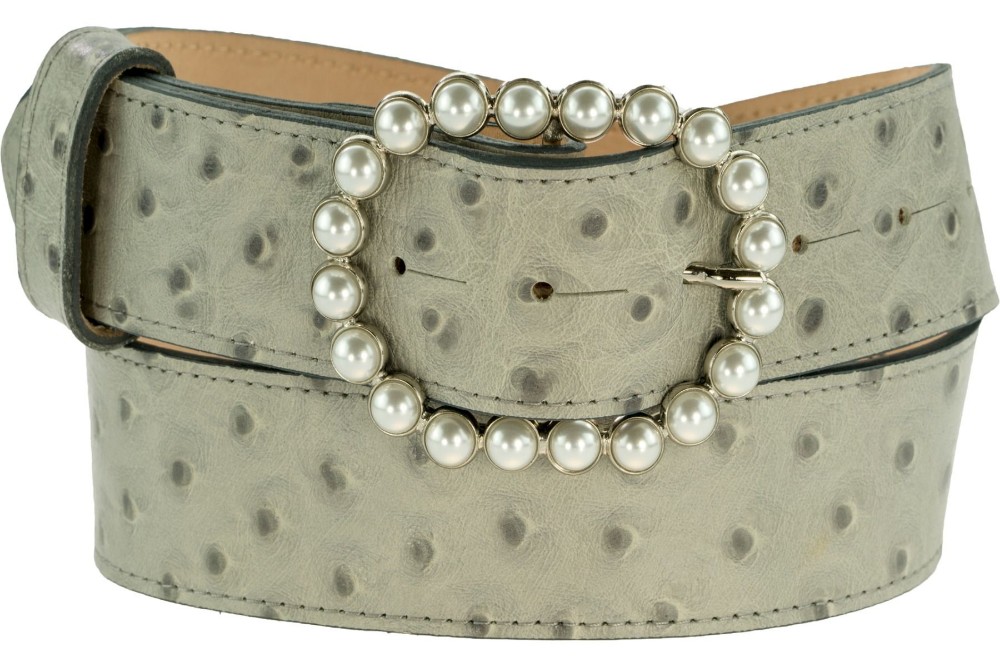 Peachy Belt Bag - Grey Ostrich - Image 5