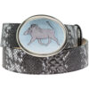 Mens 40mm Shades of Grey python print belt - Image 3