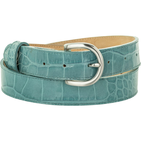 30mm Barbados Croc Print Belt