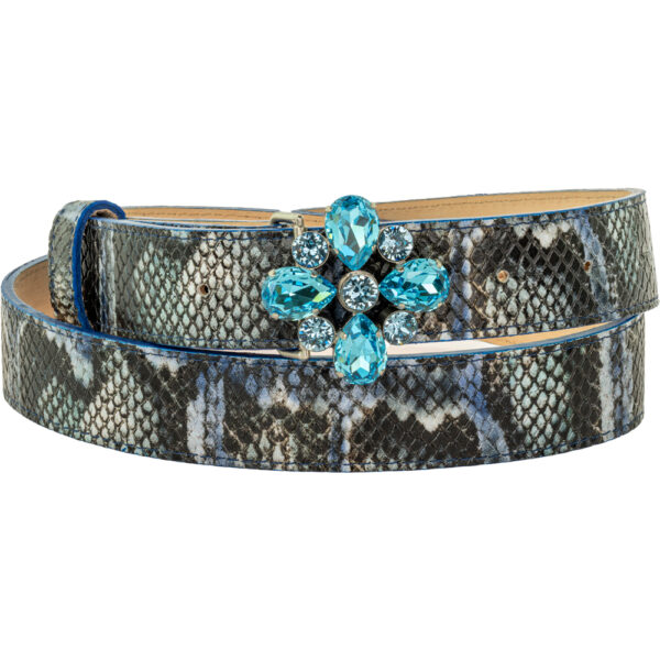 30mm Turquoise Diamond Daisy buckle