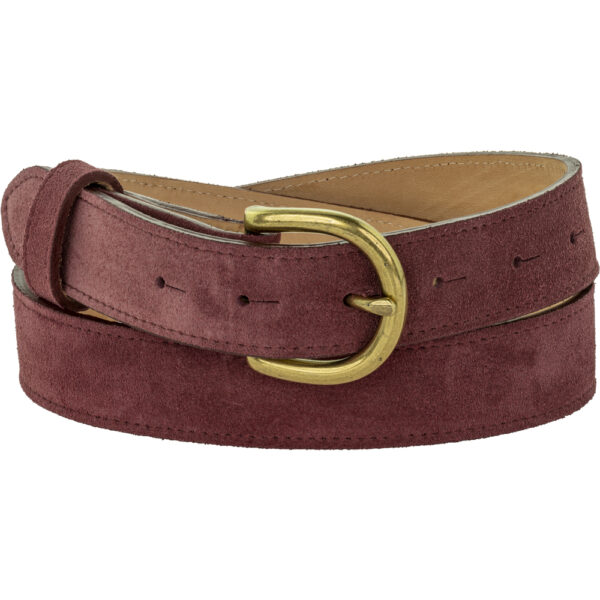 30mm Claret Suede Belt