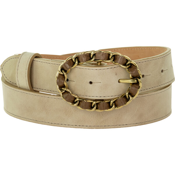 30mm Gold Coco buckle with mink leather