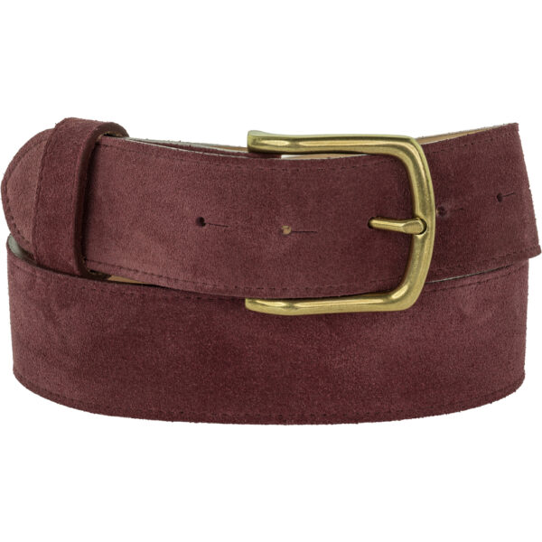 40mm Claret Suede Belt