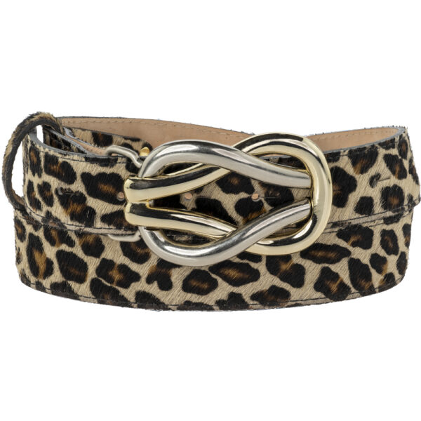 30mm Leopard Print Belt with 30mm Reef Knot buckle