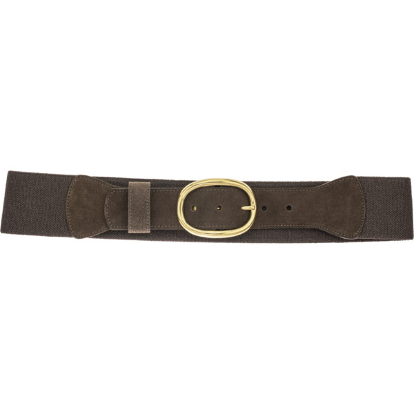 New 60mm Chocolate Brown Suede Waist Belt with Plain Buckle fits all of our 40mm buckles